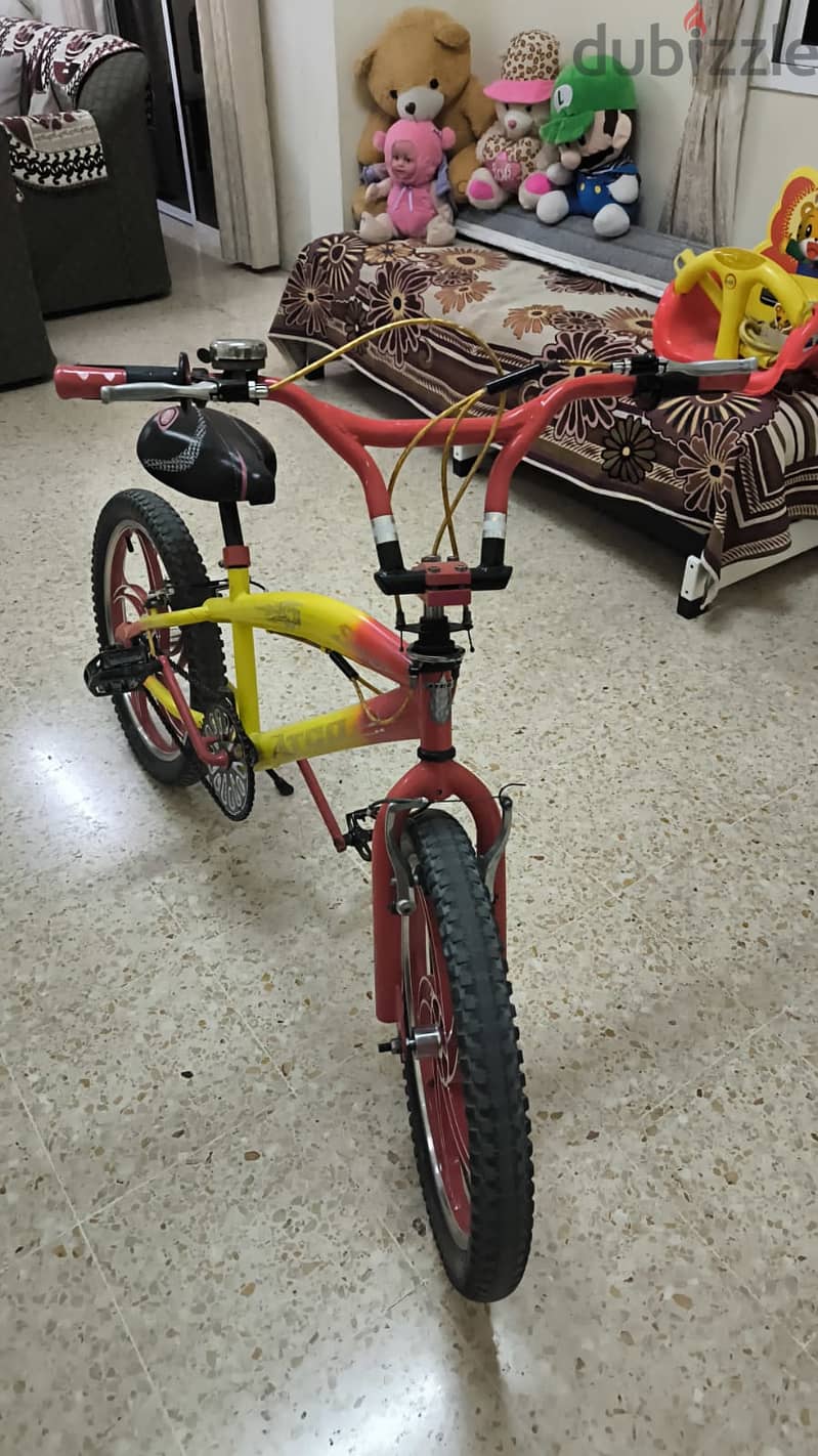 20" ATCO Yellow / Red Color Freestyle BMX Bar Bicycle, very clean RO12 3