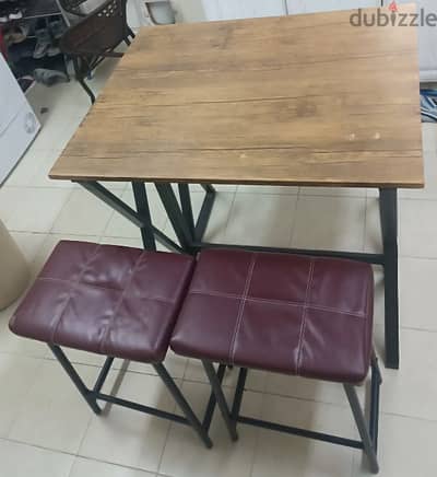 Dining table and 2 stools for sale