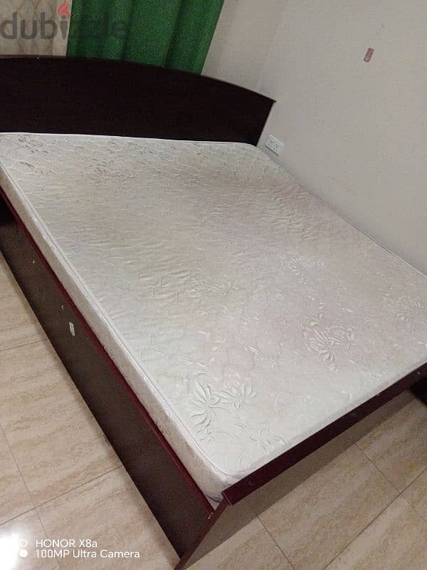 King size bed with mattress 1