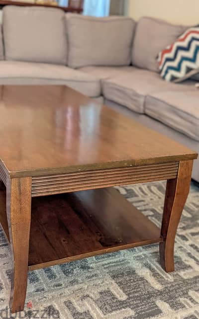 Coffee Table solid wood with carpet for sale