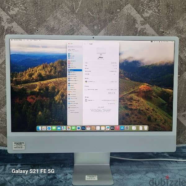 iMac(24",M1,2021)Ram-16GB,SSD 500GB 8