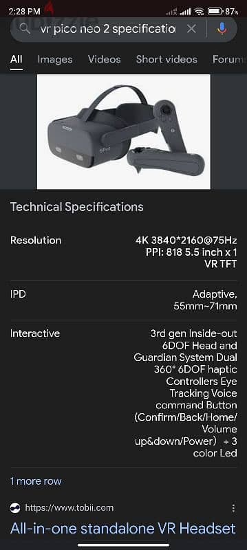 Pico neo 2VR headset Snapdragon 845 android system 6/128 6