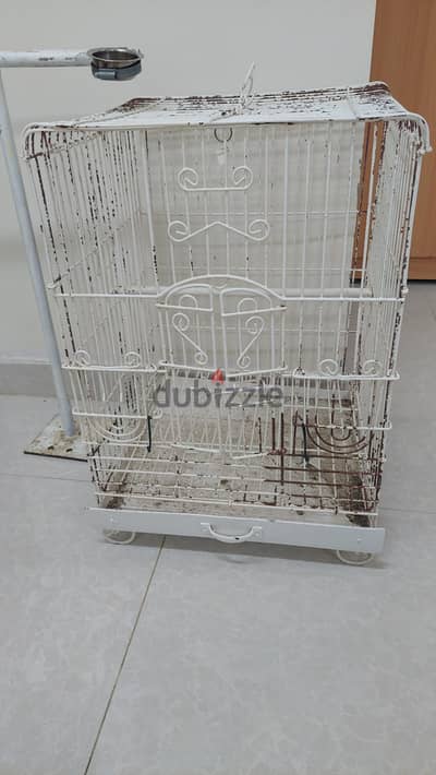 STRONG BIRD CAGE WITH BIRD STAND @ OMR 20/- ONLY