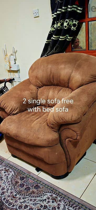 Sofa cum bed with pillow storage 0