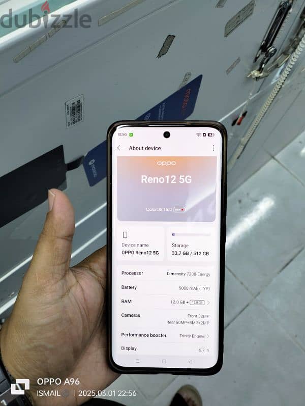 OPPO RENO 12.5G 512GB 12+12RAM 5MONTH HAVE WARRANTY ABT COMPANY 2