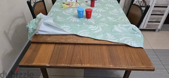 Dining Table 6 Seater with 4 chairs Extendable upto 12 Seater