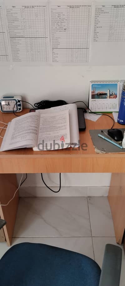 Study table with rolling chair