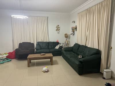 3+ 2 Leather sofa with coffee table for sale