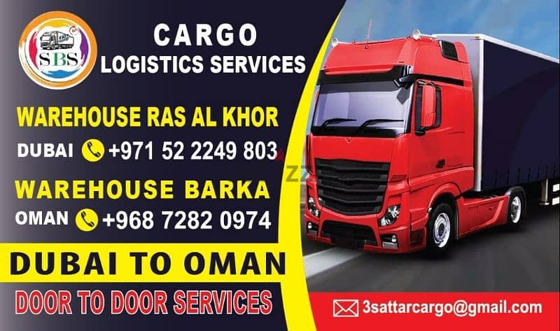 Dubai to Oman  Cargo Logistic services 0