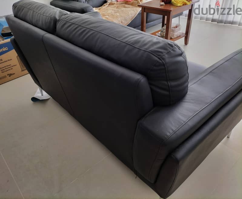 2-Seater Genuine Leather Sofas (2 no. ). 3