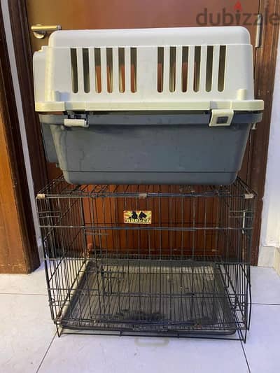 small dog cage and carrier