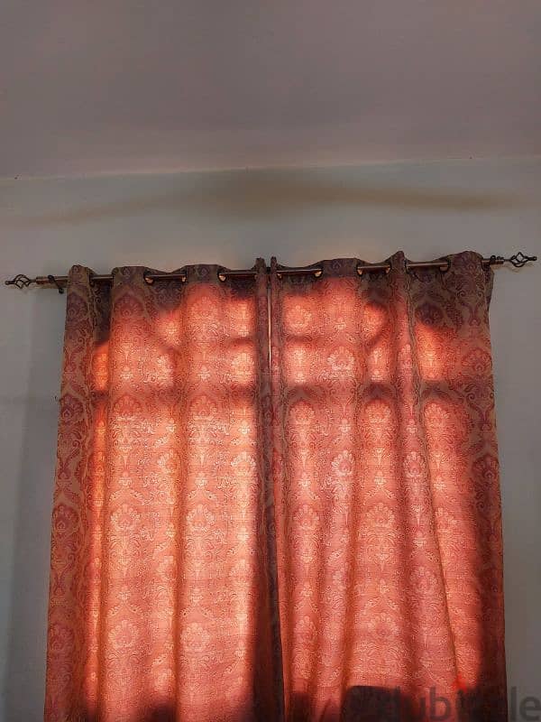 Curtain rods with curtains 1