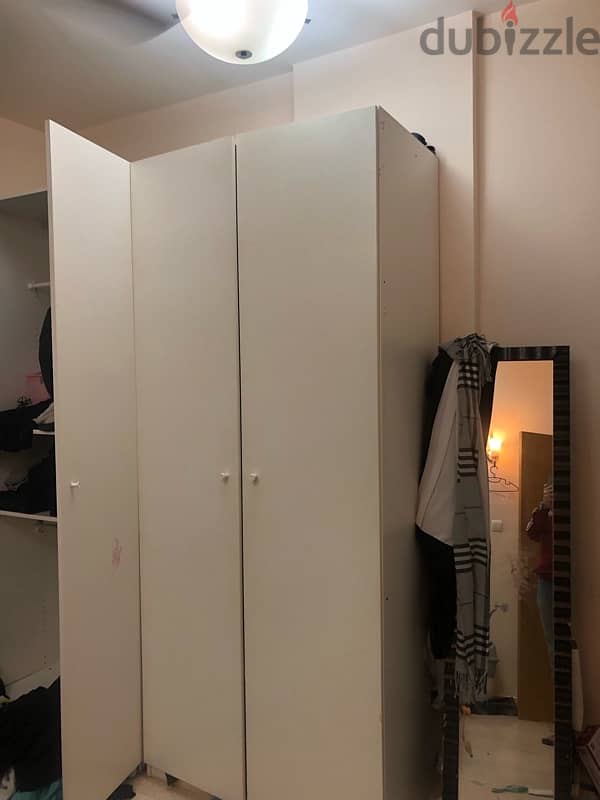 Free cupboards with Double Bed 200*180 with mattress in good condition 4