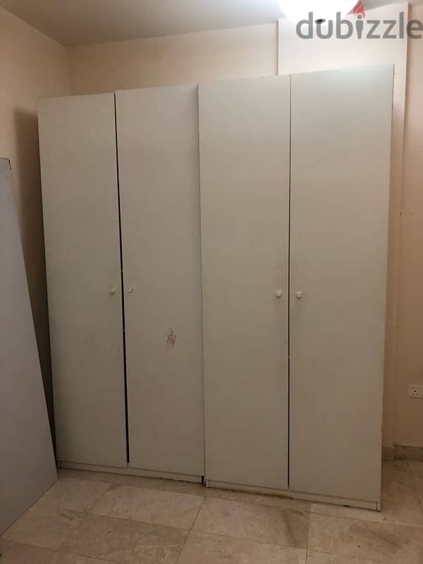 Free cupboards with Double Bed 200*180 with mattress in good condition 5