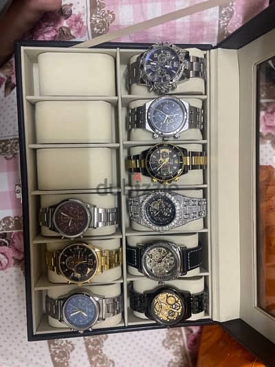 watch box with all brand watchs