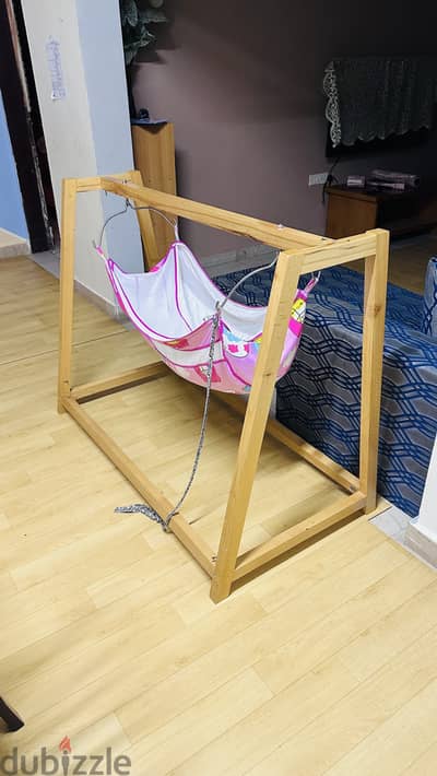 Baby cradle/ jholi stand, customized made in good quality Hard wood