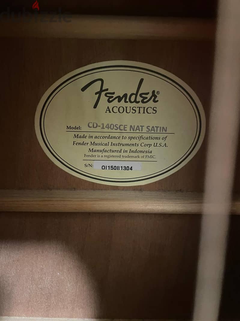 Acoustic Electric Guitar - Fender CD140 2