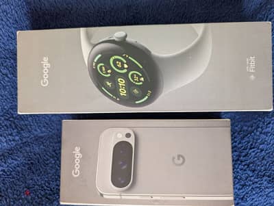 Google Pixel 9 Pro Hazel 256gb with Google pixel watch 3 45mm