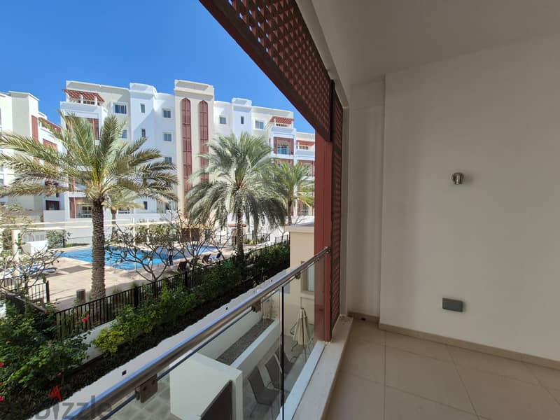 2 BR Furnished Apartment Overlooking the Pool & Garden | Al Mouj 2