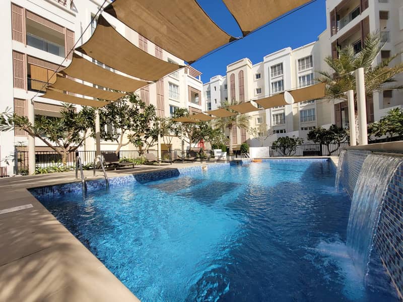 2 BR Furnished Apartment Overlooking the Pool & Garden | Al Mouj 10