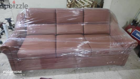 German Lather New 5 Seater Sofa Excellent Condition