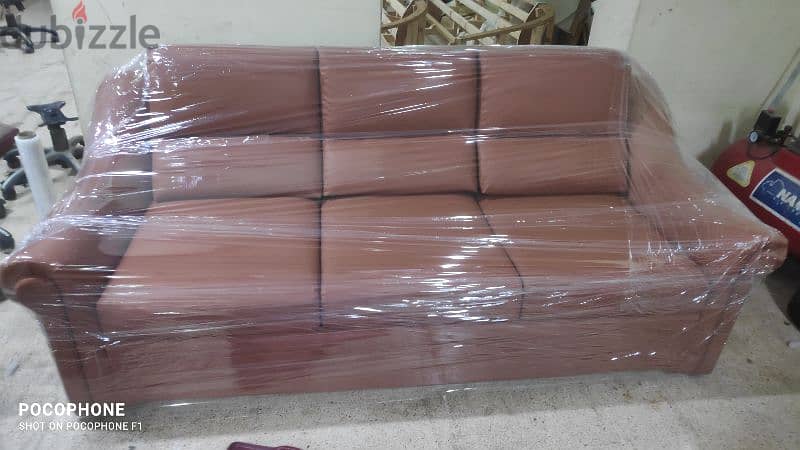 German Lather New 5 Seater Sofa Excellent Condition 0