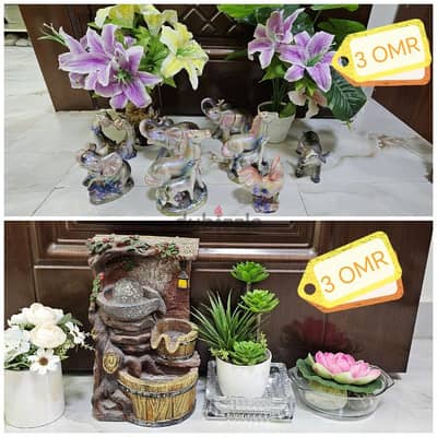 HOME ACCESSORIES AND CUTE STATUES AND FLOWER VASES