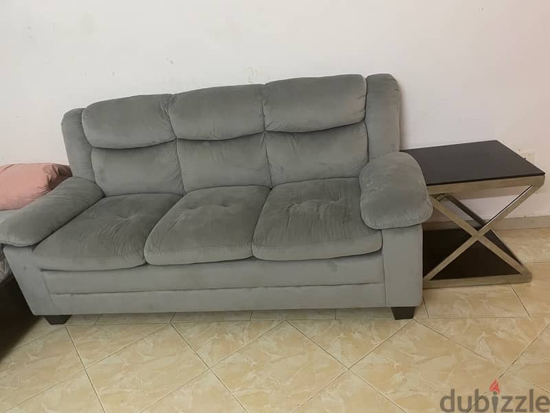 sofa set with sofa cover and coffee table 1