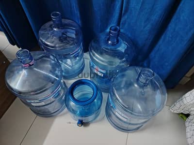 4 nos of water bottle and dispenser with one free coupon