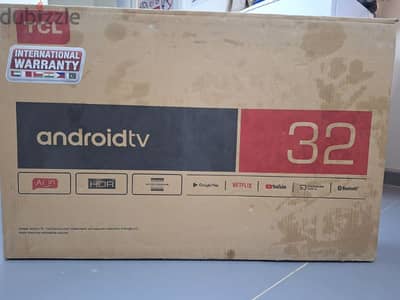 TCL 32" Android TV with 6ft dish, LNB and STB