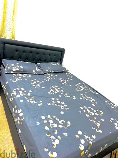 bed with mattress