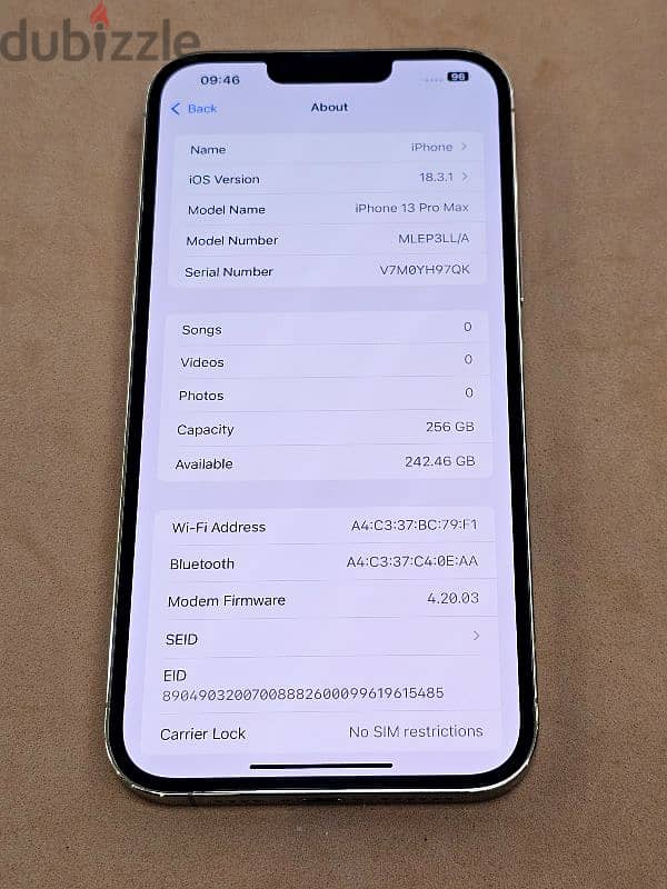 IPhone 13 Pro Max 256GB 93% 5