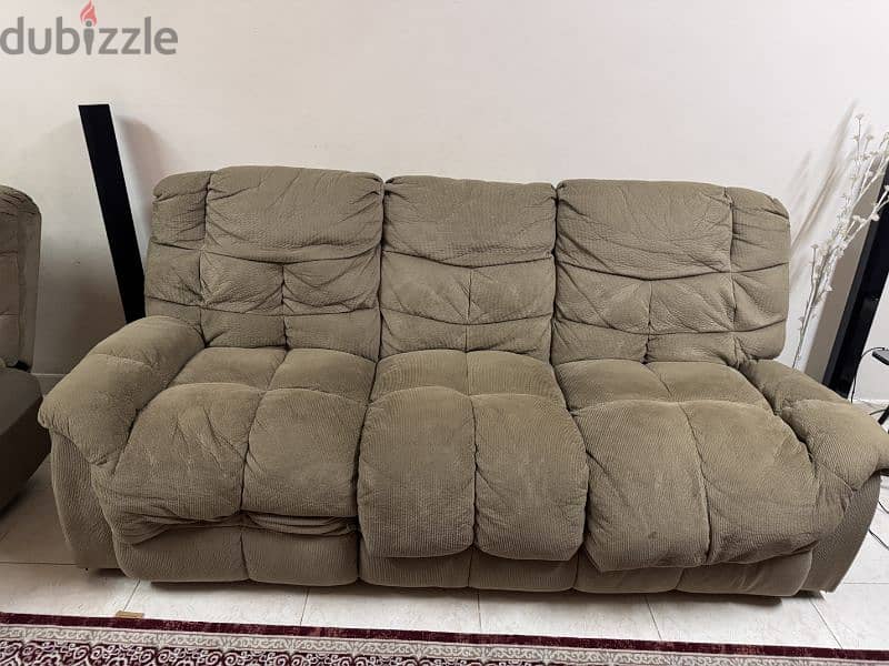 Danube Fabric Recliner Sofa Set 1