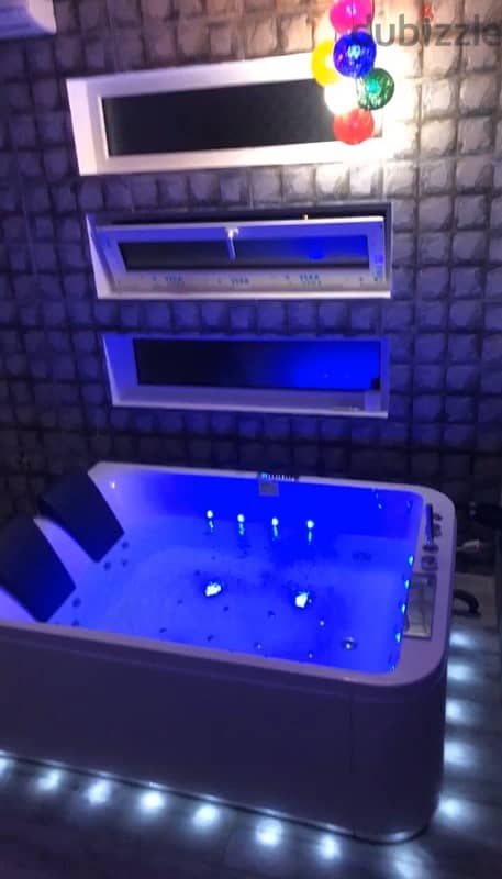 Jacuzzi-massage-waterfall-speaker-remote controlجاكوزي فخم والمواصفات 7