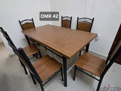 Dining table with 6 Chairs and other household items