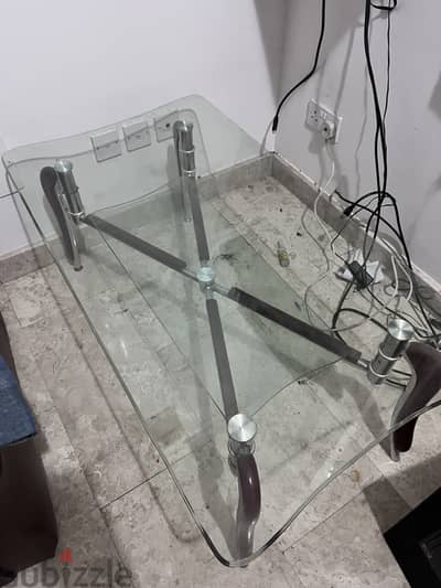 URGENT SALE! GLASSTOP TEA TABLE