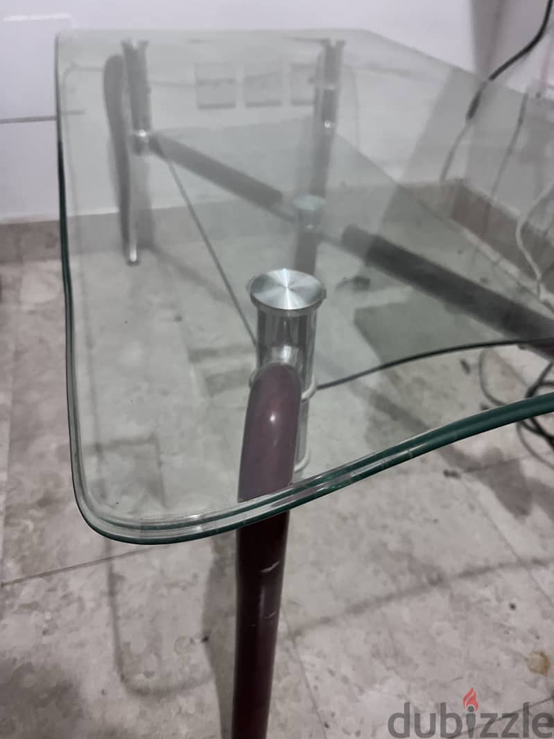 URGENT SALE! GLASSTOP TEA TABLE 2