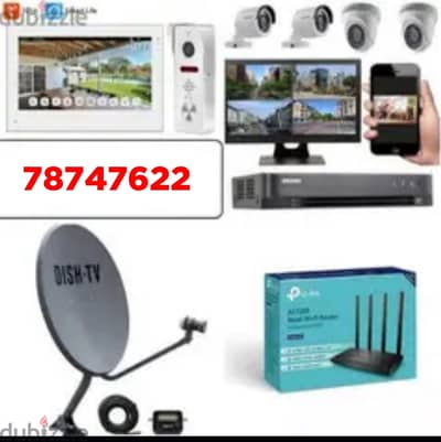 Home service  Nileset Arabset Airtel DishTv osn fixingSatellite dish