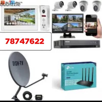 Home service  Nileset Arabset Airtel DishTv osn fixingSatellite dish