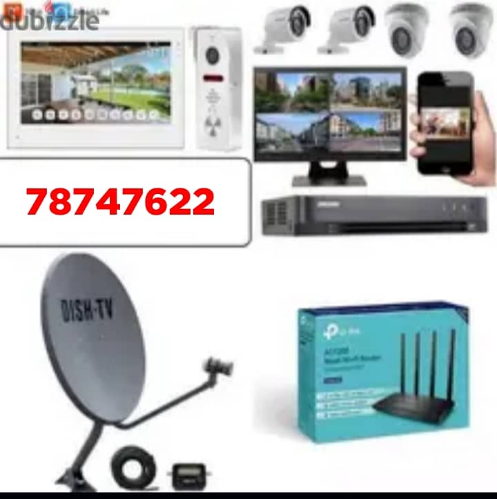 Home service  Nileset Arabset Airtel DishTv osn fixingSatellite dish 0