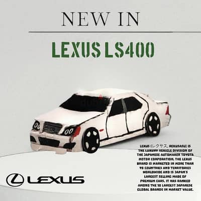 Hand crafted LEXUS LS400 miniature