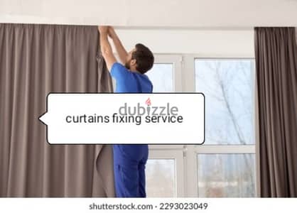 fixings curtains and clocks tv stand and mirror photo frame fix