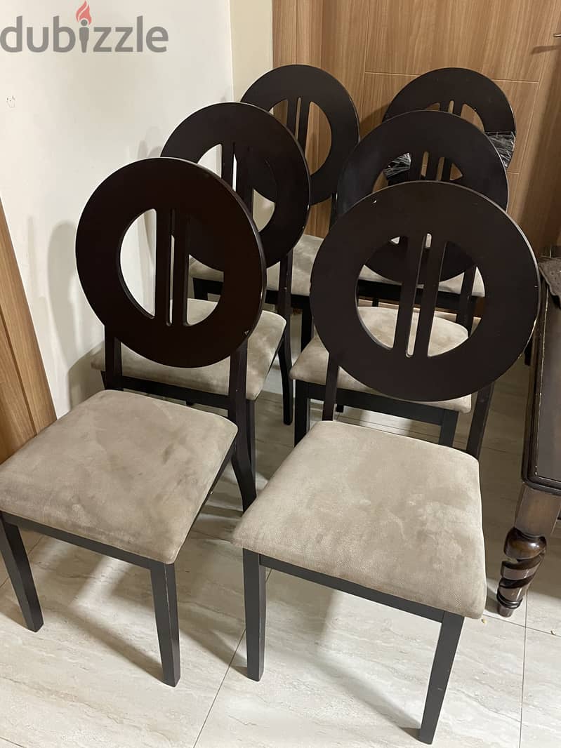 Set of 6 wooden sofa chairs 1