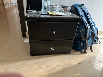 urgent sale - black color wooden side table