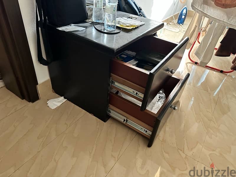 urgent sale - black color wooden side table 1