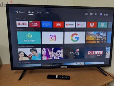 TCL 32" Android TV with 6ft dish antenna, LNB, STB, and 50 mtr. cable