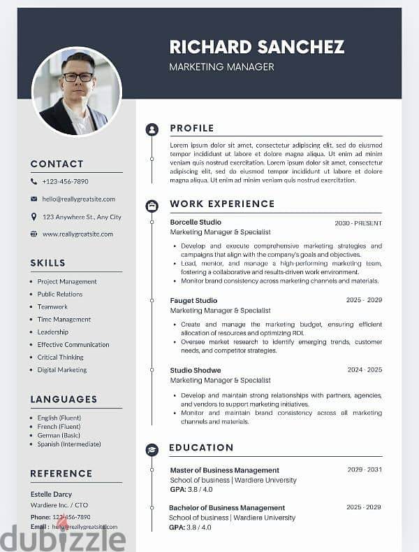 CV/Resume Building, Wedding Card, Visiting Card and Graphics Designer 2