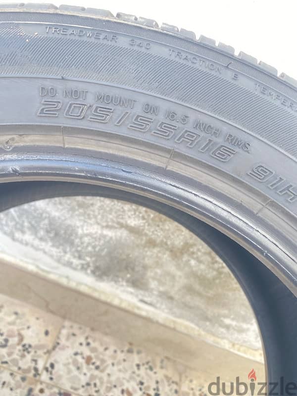 تواير دانلوب اصلي 205/55r16 موديل ٢٠٢٠ 3