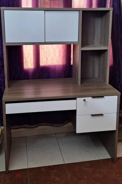 Study Table with Slading Tray for Laptop, Storage and Drawers