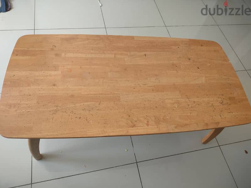 Heavy Wooden Centre Table with  one Small table 0